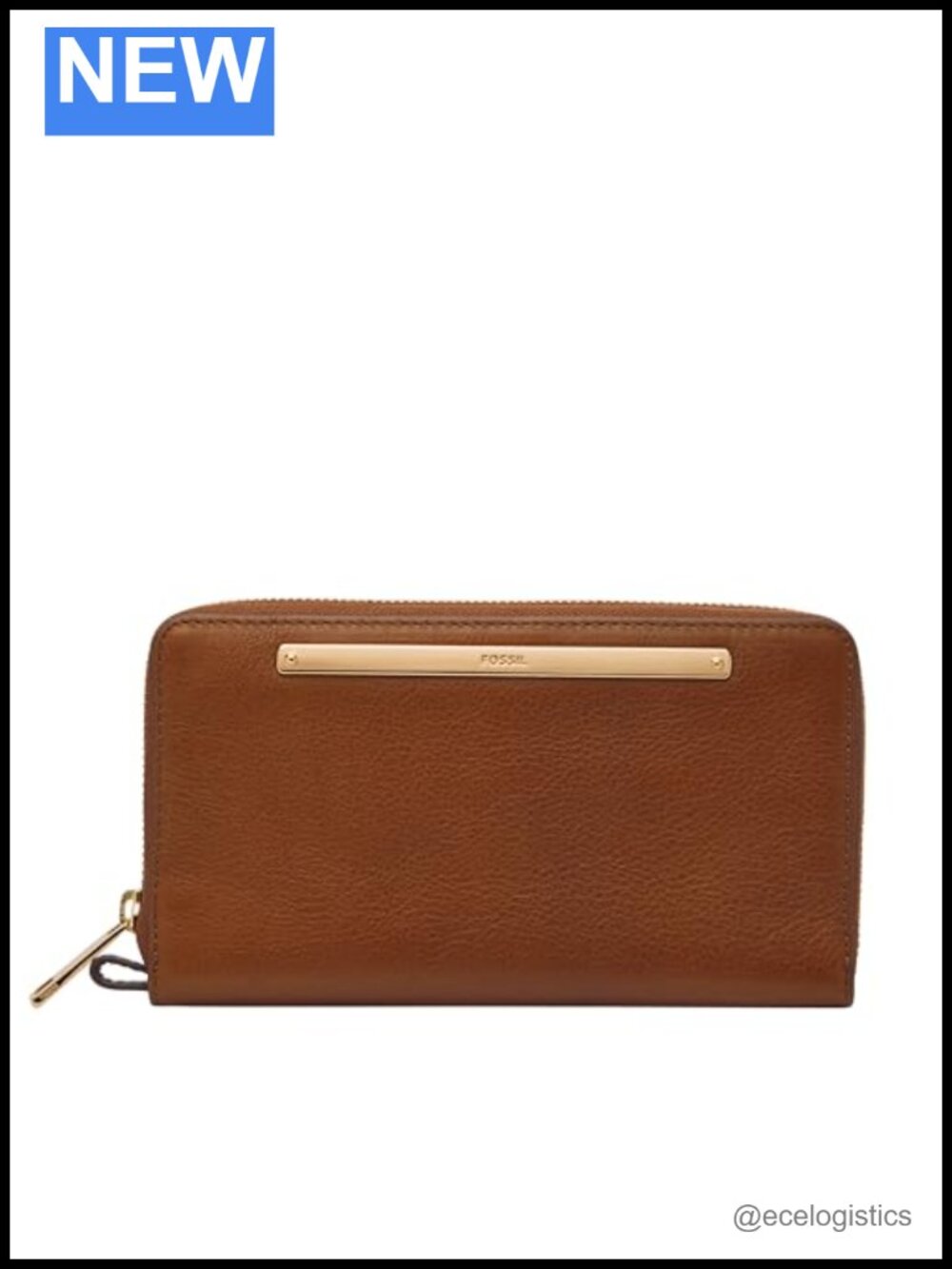 Fossil Liza Zip Around Clutch Wallet Wristlet, 13 Card Slots, ID Window